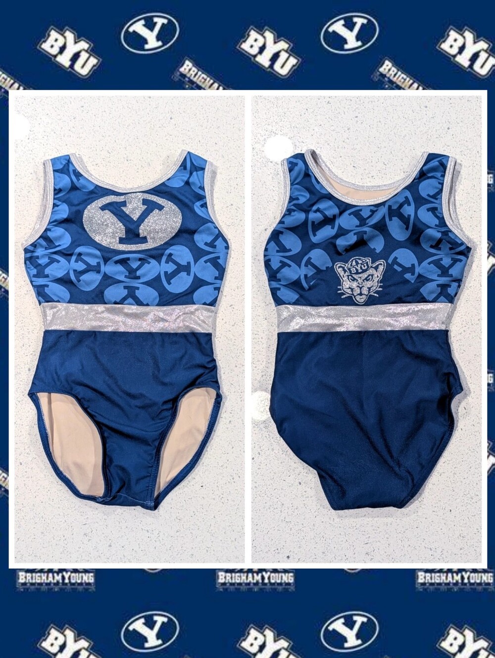 OFFICIAL BYU Brigham Young University COLLEGE gymnastic Leotard Medium VERY RARE